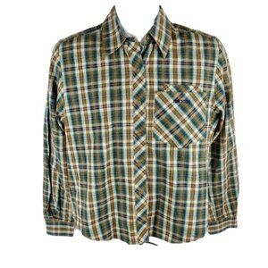 Authentic Rockies Jeanswear Button Up Shirt Mens Size Medium Plaid Long Sleeve